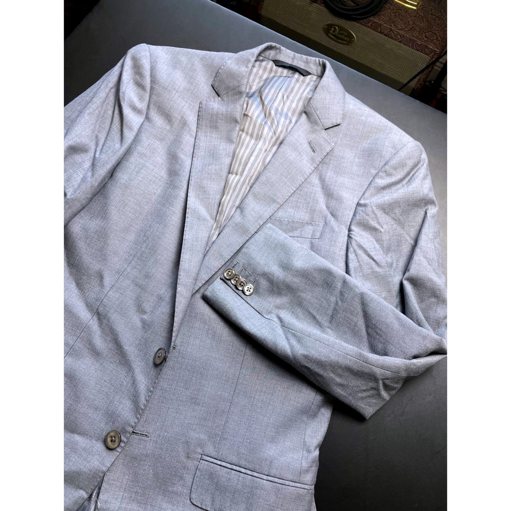 Banana Republic Marzotto Italy 38R Light Blue Two Button Sport Coat blazer